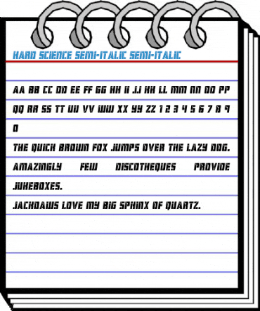 Hard Science Semi-Italic Semi-Italic Font