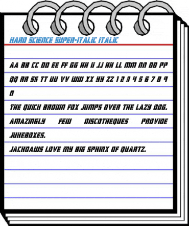 Hard Science Super-Italic Italic Font