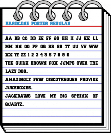 HARDCORE POSTER Regular Font