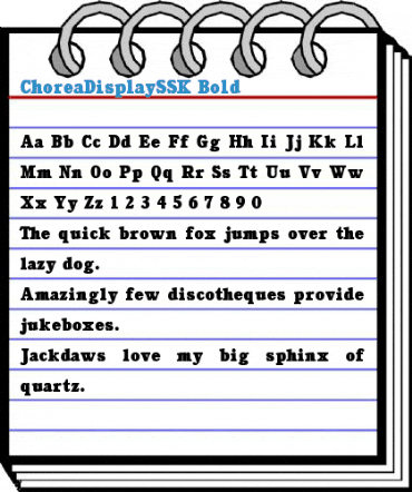 ChoreaDisplaySSK Bold Font