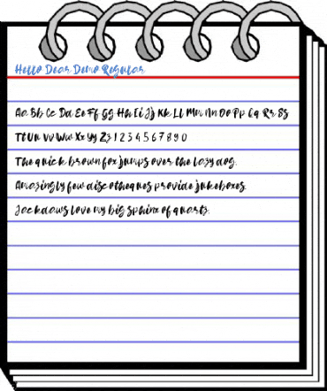 Hello Dear Demo Regular Font