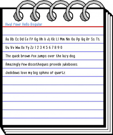 Hwyl fawr Hello Regular Font