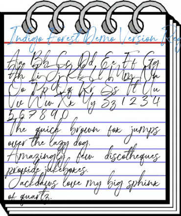 Indigo Forest Demo Version Regular Font