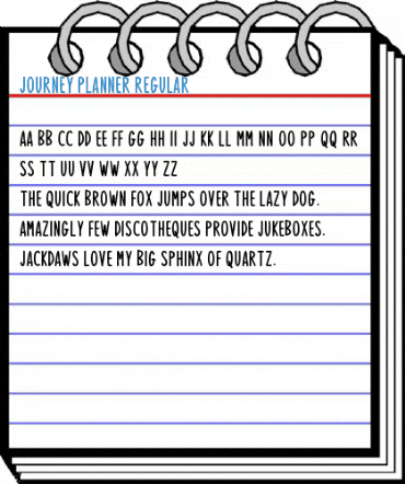 Journey Planner Regular Font