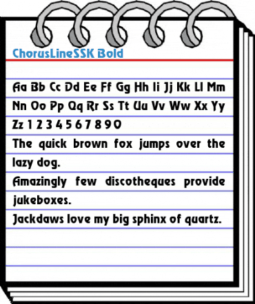ChorusLineSSK Bold Font