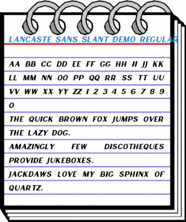 Lancaste Sans Slant Demo Regular Font