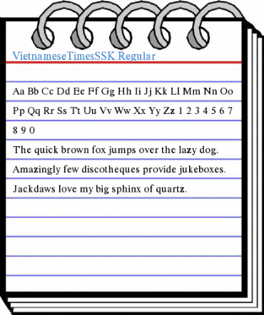 VietnameseTimesSSK Regular Font