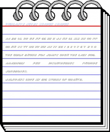 Vigilante Notes Shadow Shadow Font