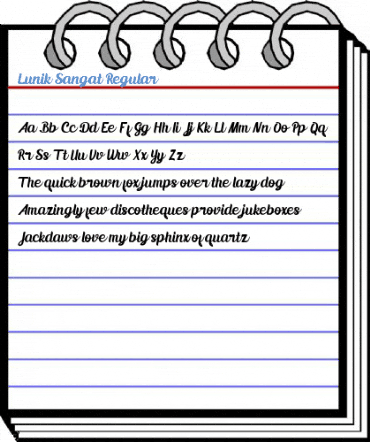 Lunik Sangat Regular Font