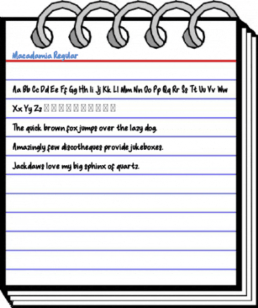 Macadamia Regular Font
