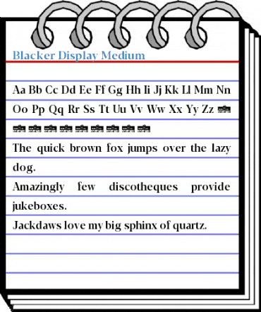 Blacker Display Medium Font