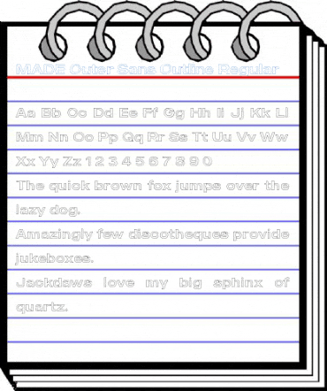 MADE Outer Sans Outline Regular Font