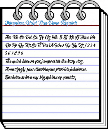 Magnison Script Free Demo Regular Font