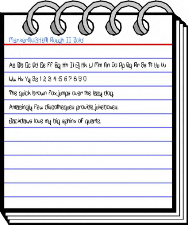 MarkerNo3HUN Rough II Bold Font
