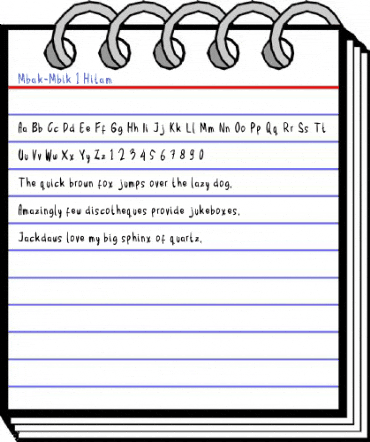 Mbak-Mbik 1 Hitam Font