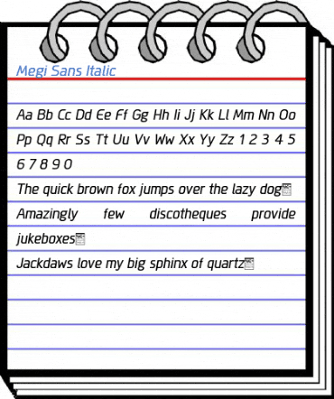 Megi Sans Italic Font