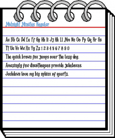 Midnight Minutes Regular Font