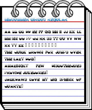 Midsummer Circus Regular Font