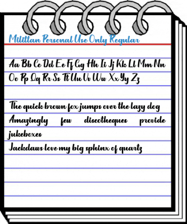 Milittan Personal Use Only Regular Font