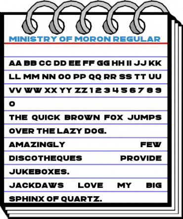 Ministry of Moron Regular Font