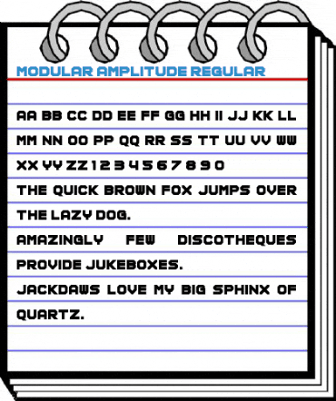 Modular Amplitude Regular Font
