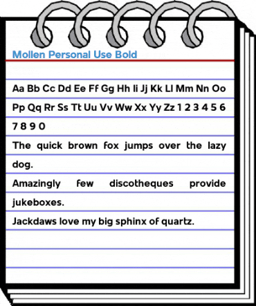 Mollen Personal Use Bold Font