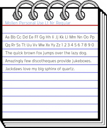 Mollen Personal Use Lt Nr Regular Font