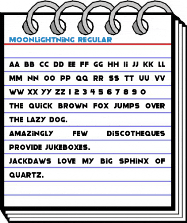 Moonlightning Regular Font