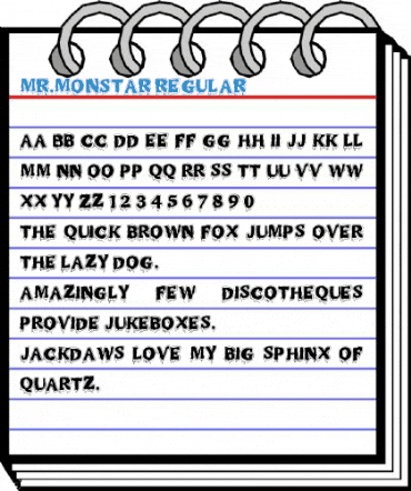 MR.MONSTAR Regular Font