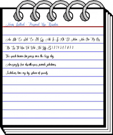 Navy Ballad - Personal Use Regular Font