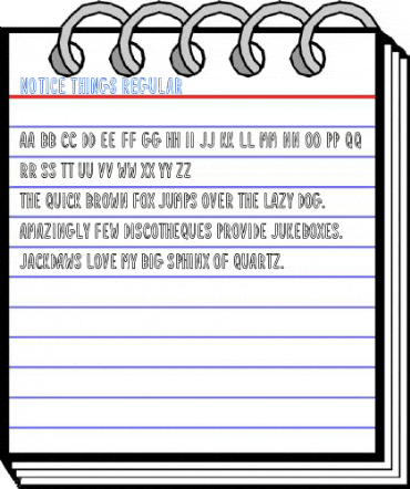 Notice Things Regular Font
