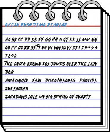 Ocean Rush DEMO Regular Font