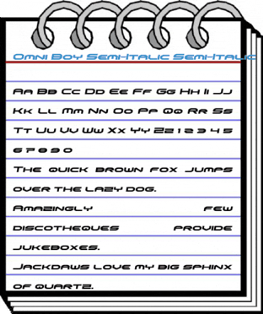 Omni Boy Semi-Italic Semi-Italic Font