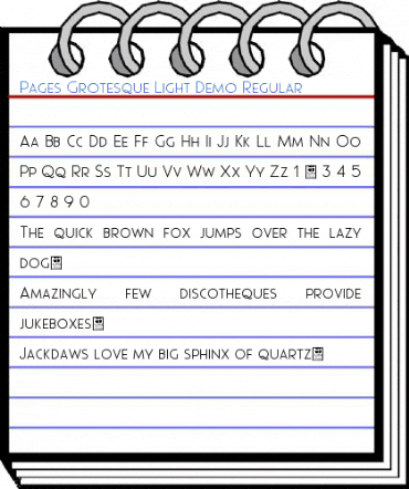 Pages Grotesque Light Demo Regular Font