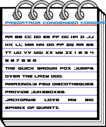 Predataur Condensed Condensed Font