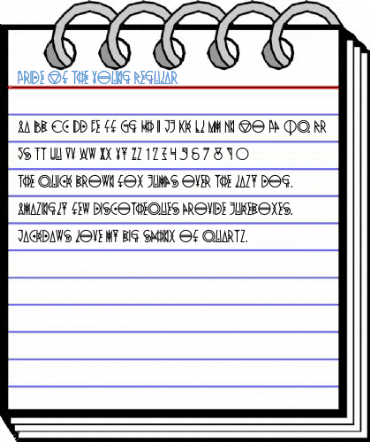 Pride Of The Young Regular Font