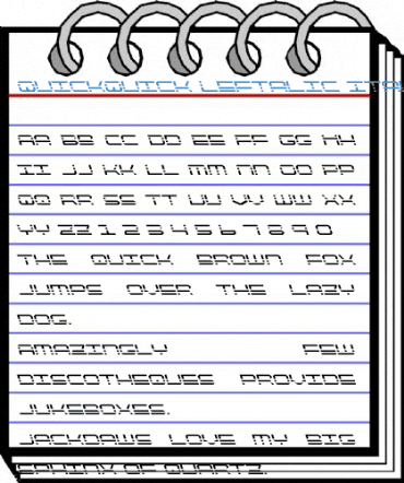 QuickQuick Leftalic Italic Font