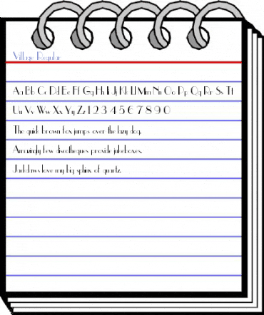 Village Regular Font