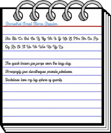 Romedhal Script Stamp Regular Font
