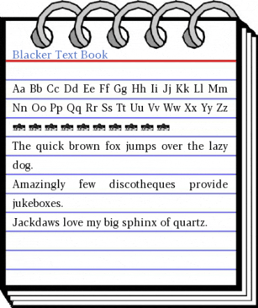 Blacker Text Book Font
