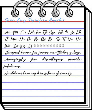 Seven Day Signature Regular Font