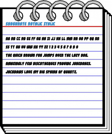 Shogunate Rotalic Italic Font