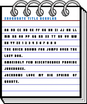 Shogunate Title Regular Font