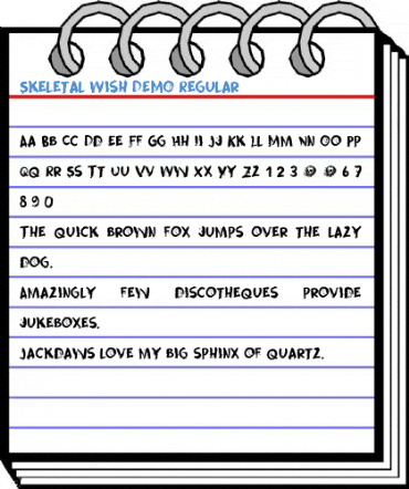 Skeletal Wish DEMO Regular Font