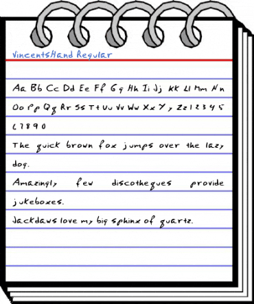 VincentsHand Regular Font