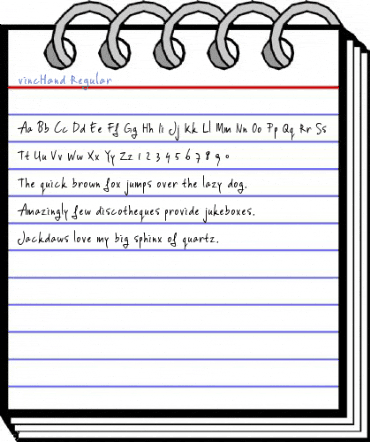 vincHand Regular Font