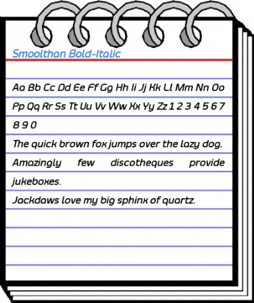 Smoolthan Bold-Italic Font
