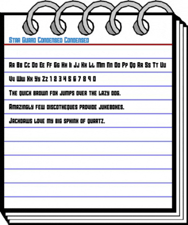 Star Guard Condensed Condensed Font