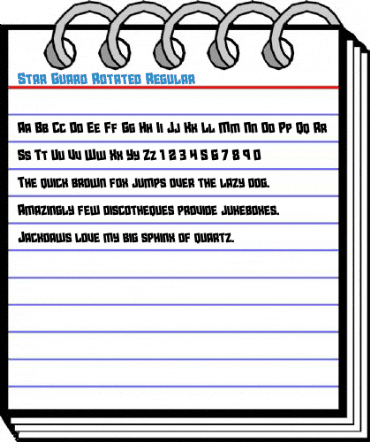 Star Guard Rotated Regular Font