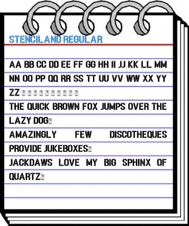 STENCILAND Regular Font